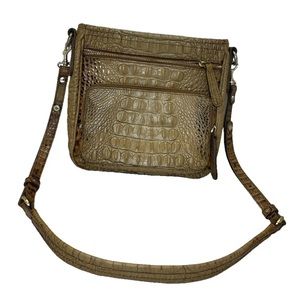 BRAHMIN Alligator Leather Crossbody Handbag W/dust Bag